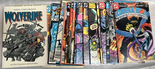 Collection of 21 Comic Books from the 1980s Marvel & DC With Wolverine Book