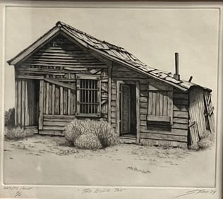 VINTAGE FRED STONE "THE BODIE JAIL" 1974 ARTIST PROOF HAND SIGNED AND NUMBERED