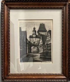 Ernst Geissendorfer VINTAGE RARE ETCHING HAND SIGNED BY THE ARTIST IN PENCIL