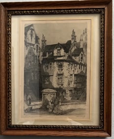 ZANE WHIRTY ORIGINAL ETCHING "THE KNOXS HOUSE: HAND SIGNED