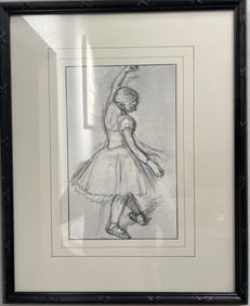 EDGAR DEGAS "DANSEUSE" FRAMED MATTED LITHOGRAPH