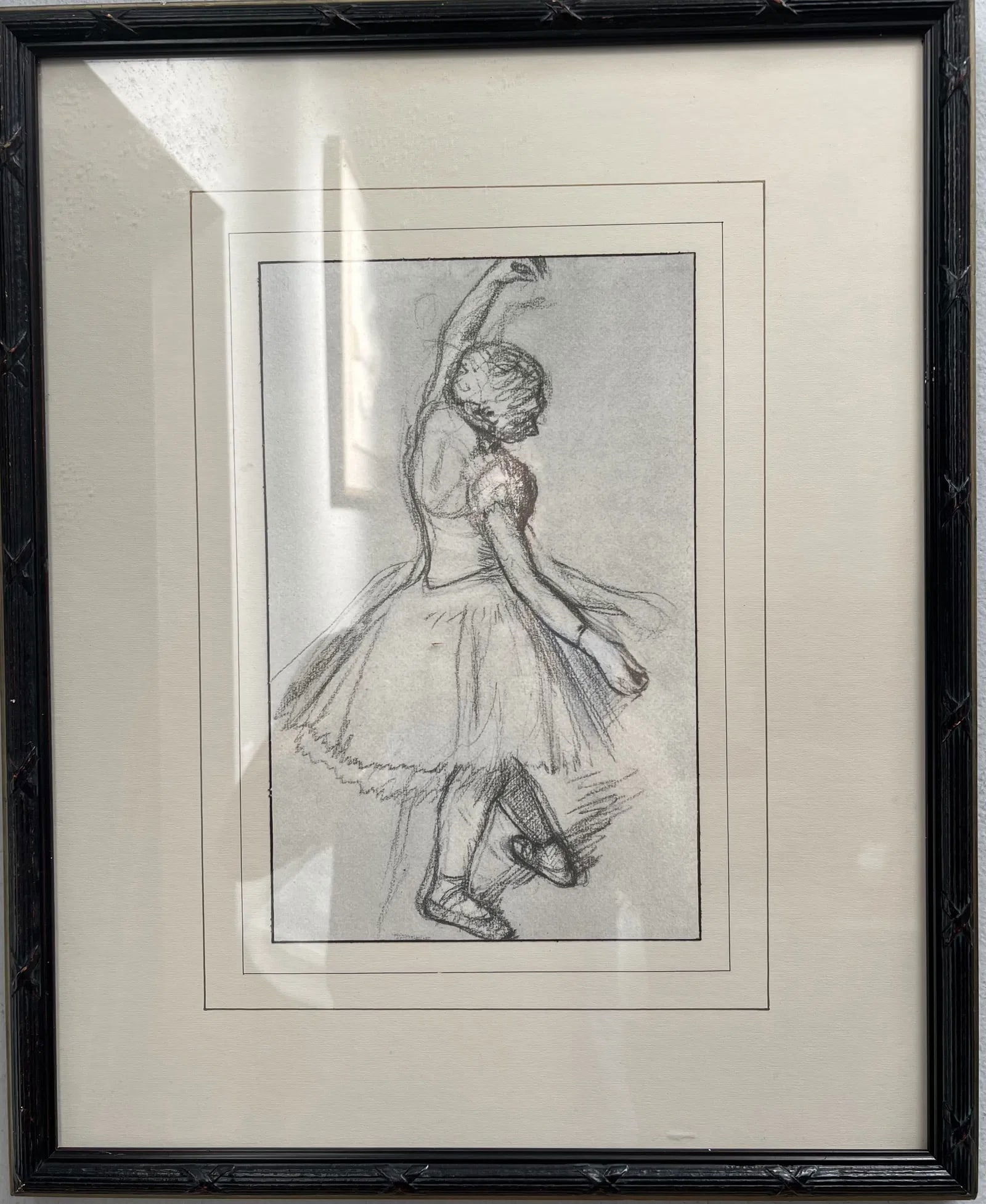 EDGAR DEGAS "DANSEUSE" FRAMED MATTED LITHOGRAPH (1 of 3)