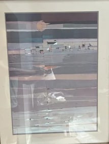 LARGE ABSTRACT LITHOGRAPH SIGNED SULTZ ARTIST PROOF