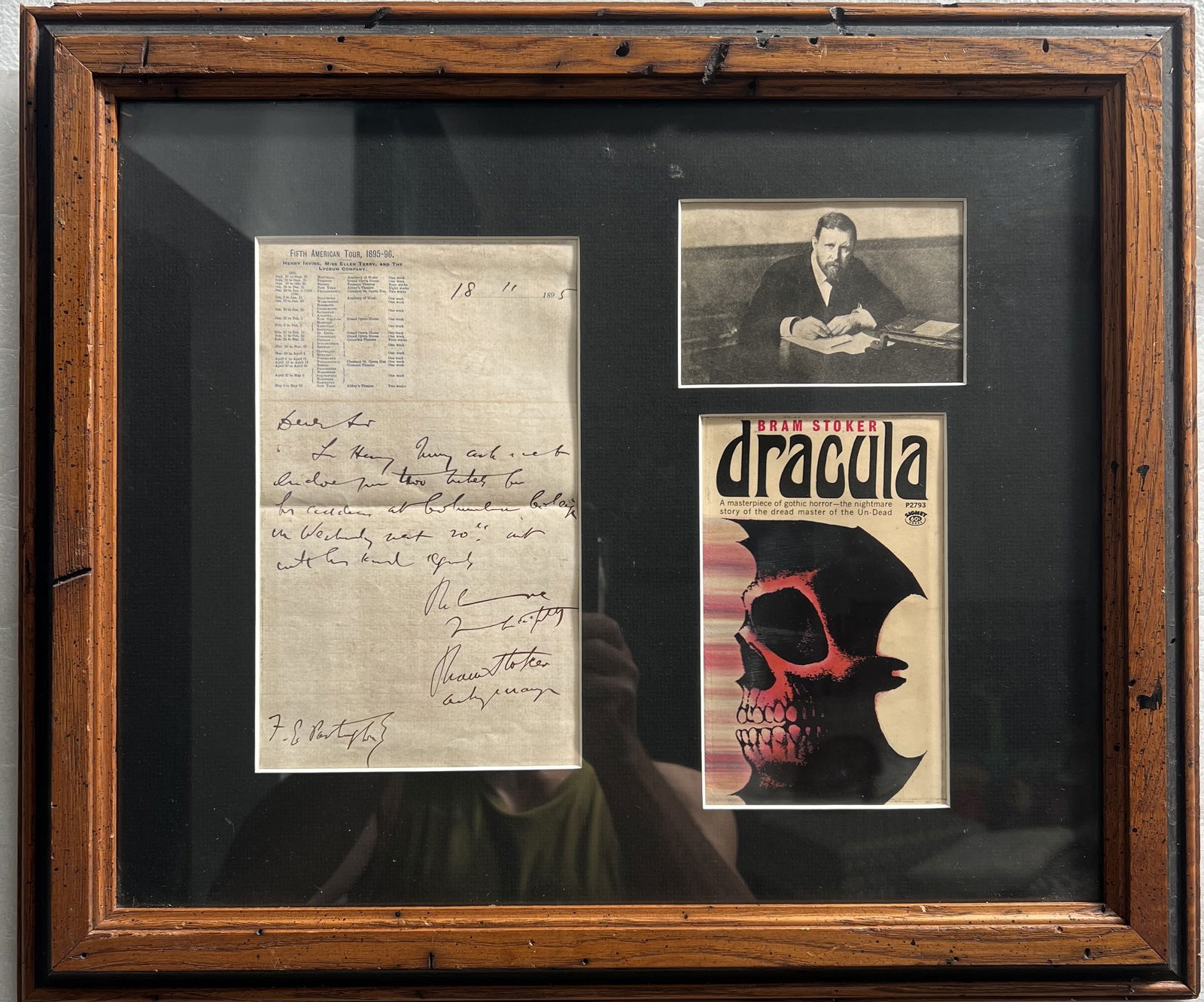 Vintage Bram Stoker "Dragula" Manuscript Letter  Dated 1895 (1 of 3)