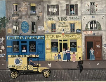 Michel Delacroix (Born 1933) lives in France, Framed Siged Lithograph
