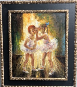 Roland Frey (1927-2012 German) Mid Century Stunning Oil on Canvas