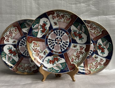 Gold Imari Hand Painted Charger Plates Set of 3 from Caesars Palace