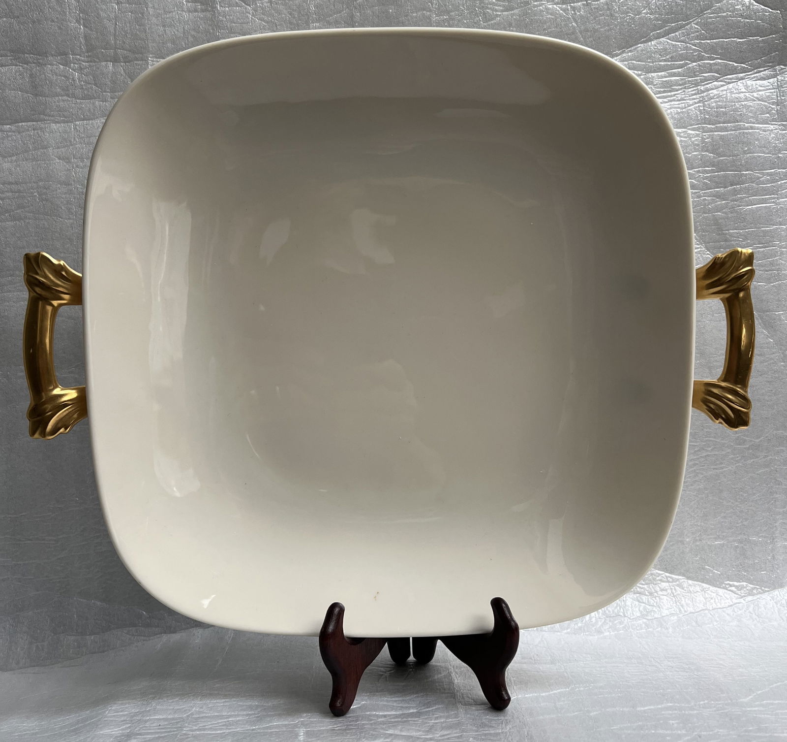Large Lenox Serving Platter with  Gold Leaf Handles (1 of 2)