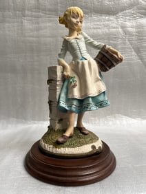 Large Porcelain Capidimonte Figurene 11" T 7" W