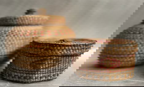 Pair of Native American Woven Baskets C Mid Century