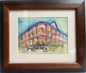 Nurhan Gokturk (Born 1971) "Ember's Steak House New Orleans" Watercolor on Paper