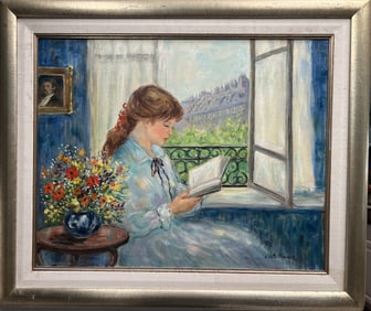 Alanta Krawor Beautiful Vintage French Impressionist Oil Painting