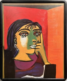 Portrait of Dora Maar by Pablo Picasso AFTER Picasso Signature Style