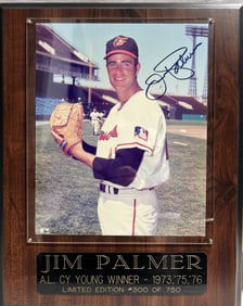 Jim Palmer Autographed Cy Young Winner 1973,75,76 Limited Edition