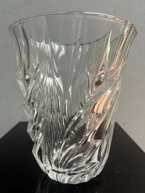 Val Saint Lambert- Glass Vase_ Belgium_ Mid Century Ventige 1960s