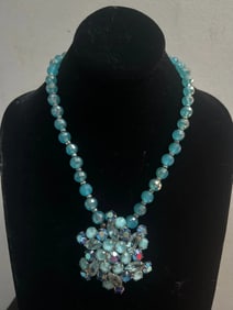 Stone / Crystal Necklass with Broch