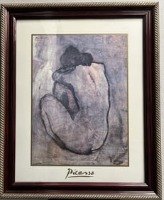 Blue Nude "Femme nue 11" by Pablo Picasso , signed upper Left Framed