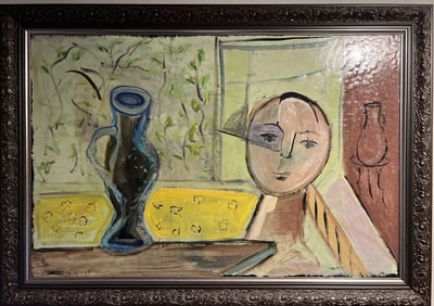 Pablo Picasso (1881-1973) Oil on Canvas , With COA and Paperwork-History To benifit St Rita Church