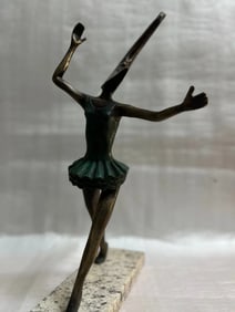 Sergio Bustamante "Moon with Tutu" Bronze Sculpture