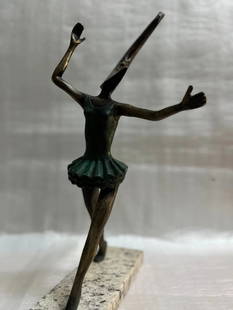 Sergio Bustamante "Moon with Tutu" Bronze Sculpture: The Sergio Bustamante "Moon with Tutu" Bronze Sculpture is an original, limited edition piece created in the late 20th century. This abstract sculpture features a multicolor Moon as its subject, with