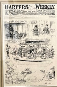 Pair of 19th C Engravings of Coney Island NY
