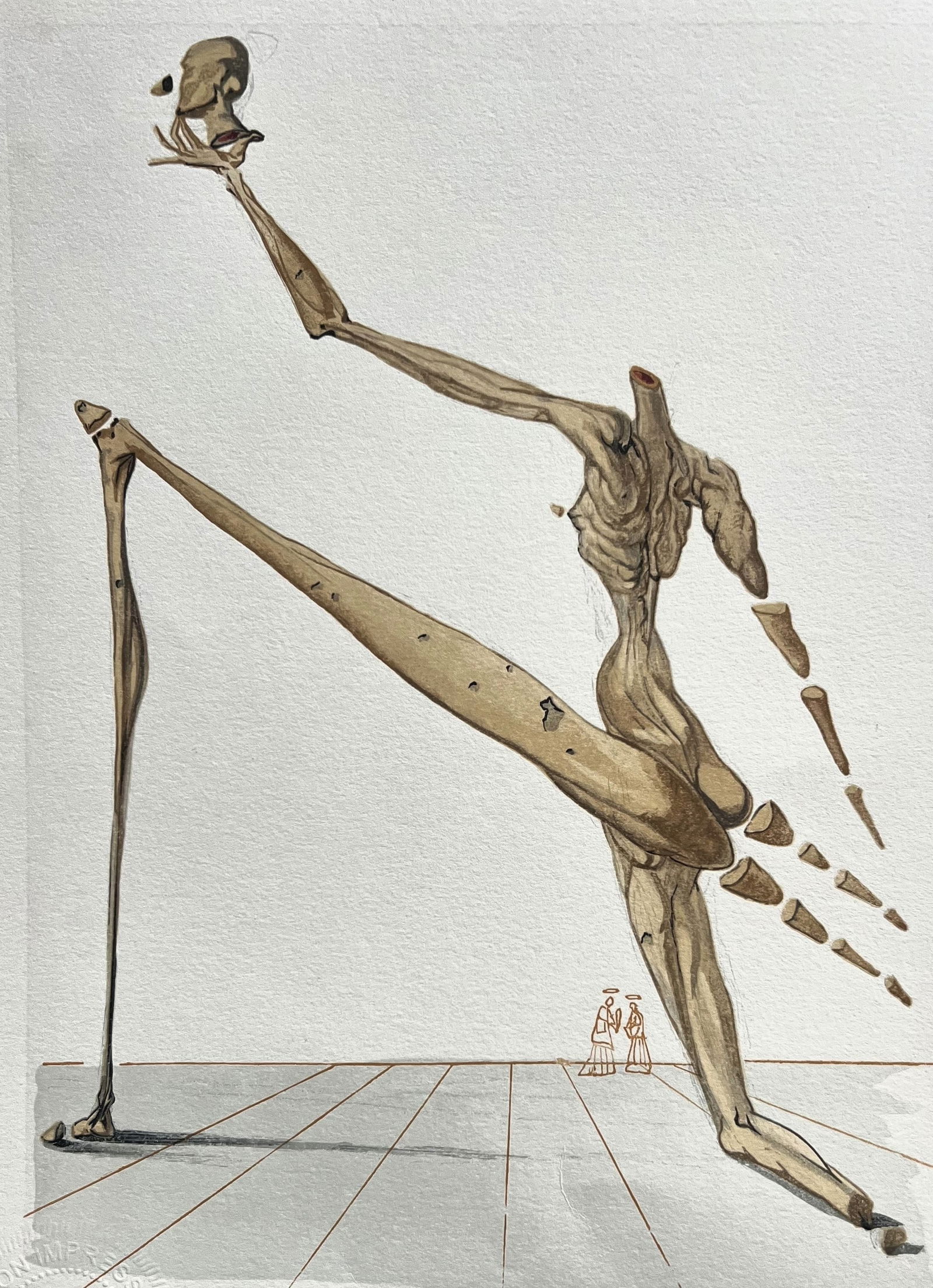 Salvador Dali "Beetan de Horn" Original Woodcut on Rives Paper (1 of 4)