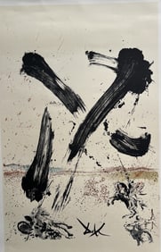 Salvador Dali" Attaque Des Moulins" 1957 Hand Signed Lithograph on Arches Paper