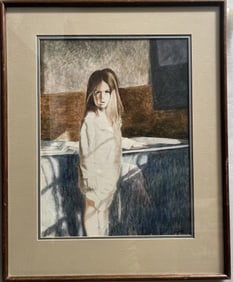 Vintage Mid Century Print Hand Signed by the Artist