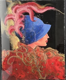 Otto Aguiar "Angelica" Giclee in Color on Paper Signed in Gold Inc COA Apprisal
