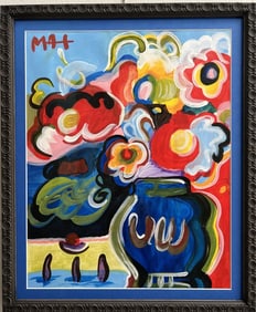 Max Peter (Born 1922) "Blushing Beauty, Peter Max Painting – 1980s Era –