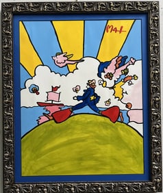 Max Peter (Born 1922) "Cosmic Runner" 1980s Era Professionally Restored
