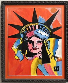 Max Peter (Born 1922) Peter Max Painting – 1980s Era – Professionally Restored