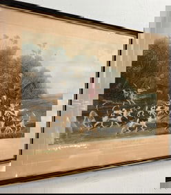 Large Framed Engraving By Chat Hunt " William Long"