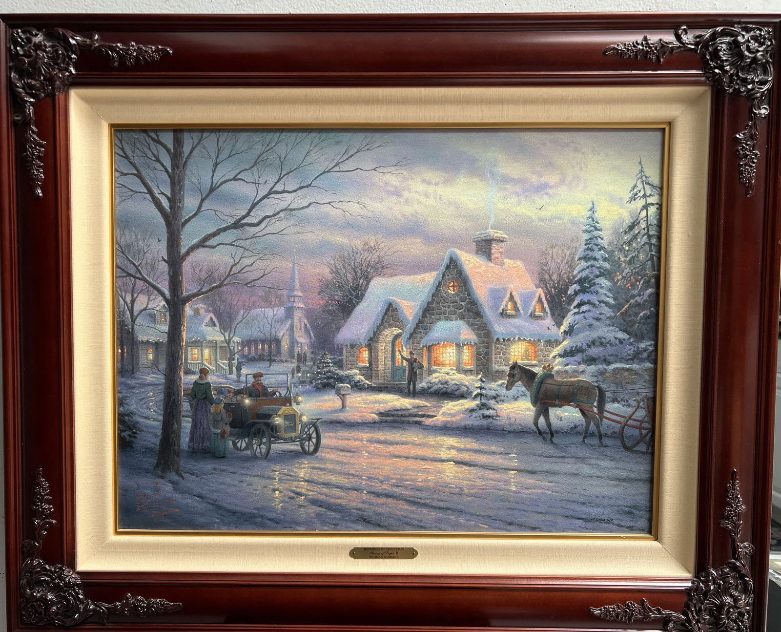 THOMAS KINKADE " Season of Lights 11" Limited Edition Giclee on Canvas Signed & Numbered: THOMAS KINKADE " Season of Lights 11" Limited Edition Giclee on Canvas Signed & Numbered Framed with COA 32" x 26"