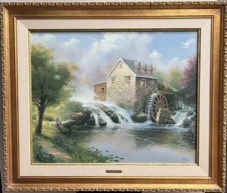 THOMAS KINKADE "Blessings of the Seasons 111" Framed Gilcee on Canvas Signed, numbered w COA