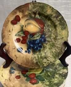 RICHARD LIMOGES Set of 6 " Still Life" Patter Salad Plates