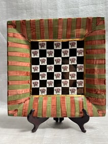 MacKenzie-Childs Torquay Palm Devon Clay Square Plate