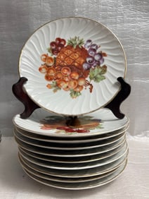 Set of 10 Old Nuremberg Bavarian Dessert - Salad Plates