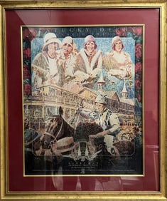 OFFICIAL 1993 KENTUCKY DERBY POSTER FRAMED HAND SIGNED BY THE ARTIST M. WHITTLE