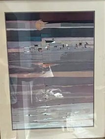 LARGE ABSTRACT LITHOGRAPH SIGNED SULTZ ARTIST PROOF