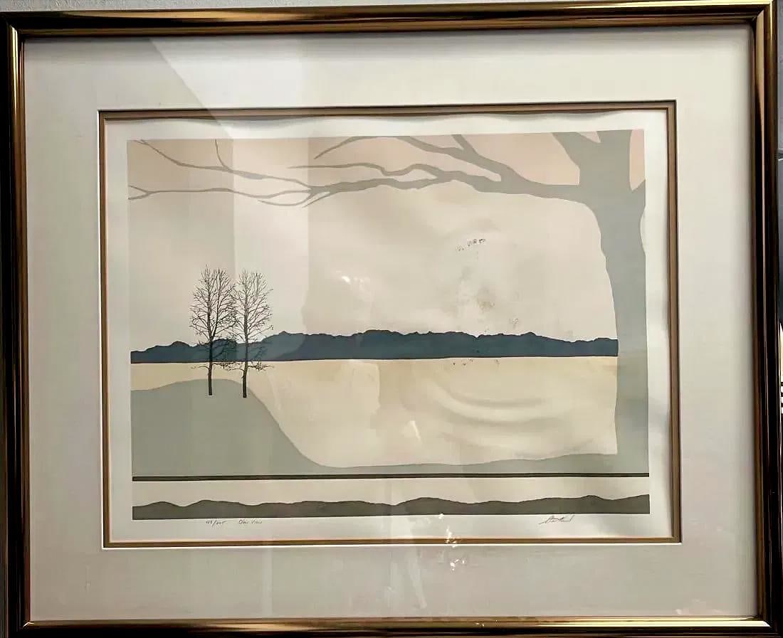 Stan Hisel "Clearview", 1980 Lithograph Edition: 123/225: Stan Hisel "Clearview", 1980 Lithograph Edition: 123/225 This exquisite piece by Stan Hisel, titled "Clearview", is a true gem for any art collector. The print was produced in 1980 using lithography t