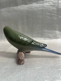 Green Parakeet Bing & Grondahl Porcelain Figurine Modle # 2341
