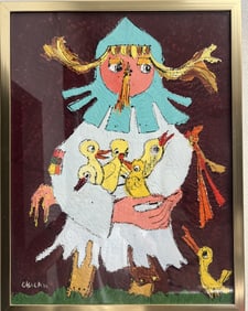 Jovan Obican (1918-1986) Oil on Board