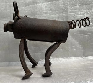 Dan Whitbeck Original Mixed Metal Statue of a Farm Animal 11" T 15" W