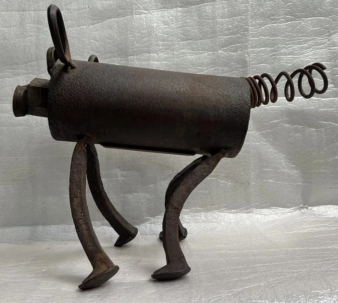 Dan Whitbeck Original Mixed Metal Statue of a Farm Animal 11" T 15" W (1 of 5)