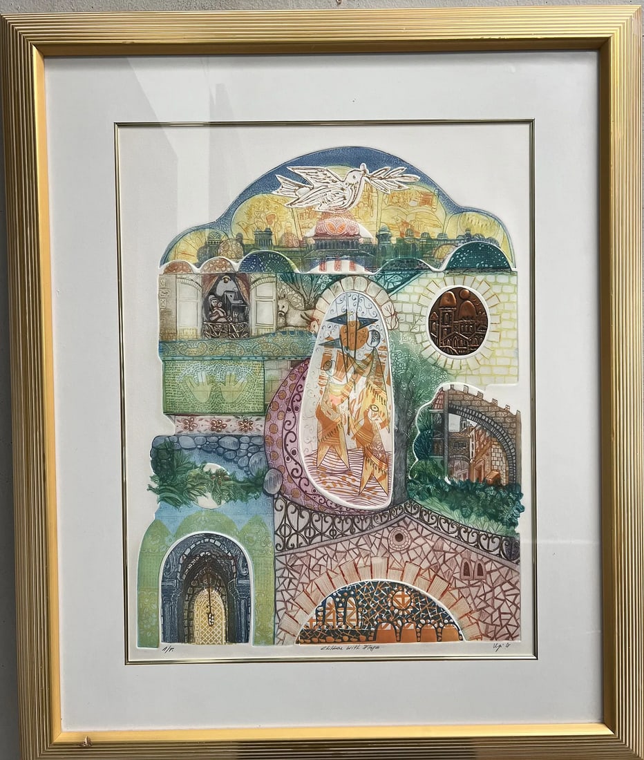 Amram Ebgi (B 1939) American, Mixed Media Hand Signed and Numbered (1 of 3)