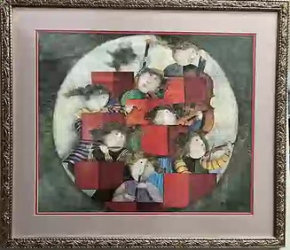 Graciela Rodo Boulanger "OPUS I" Framed Matter Lithograft