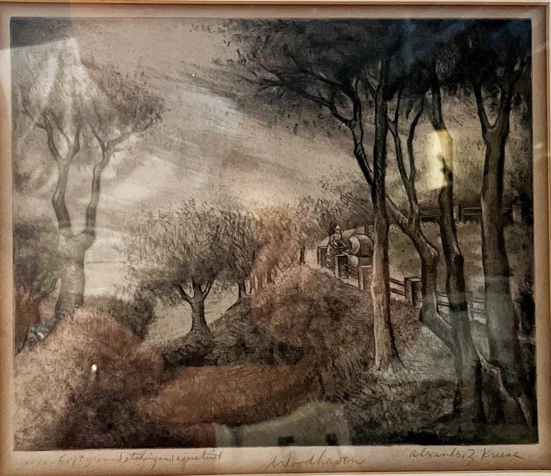 Alexander Kruse " WoodHaven" Framed Etching (1 of 3)