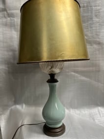 Vintage table lamp, likely a Stiffel "Ostrich Egg" model , Mid Century