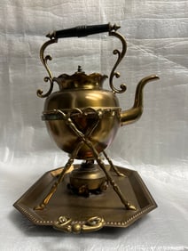 Antique Brass Tipping Teapot from England
